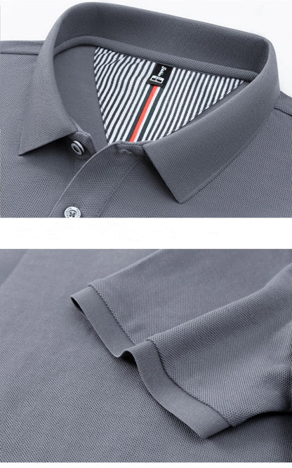 Men’s Luxury Cotton Polo Shirt Short Sleeve Embroidered, Summer Casual - Inarah Trade Ltd